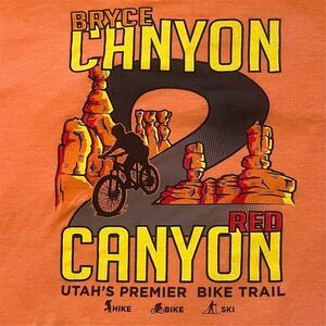 Anderson Design Group Bryce Canyon Utah Bike Hike Trail Unisex Graphic Tee XL